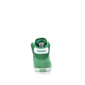 Supra Kids VAIDER High Top Shoes Green/White/white | US-12331